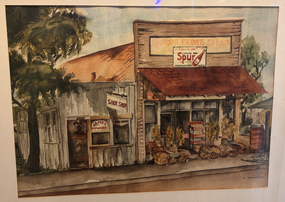 My favorite of mother's watercolors, a small general store in Arkansas.